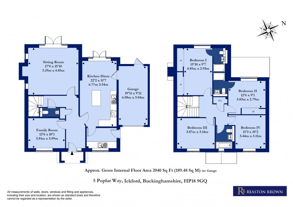 Floorplan for Ickford, Buckinghamshire, HP18