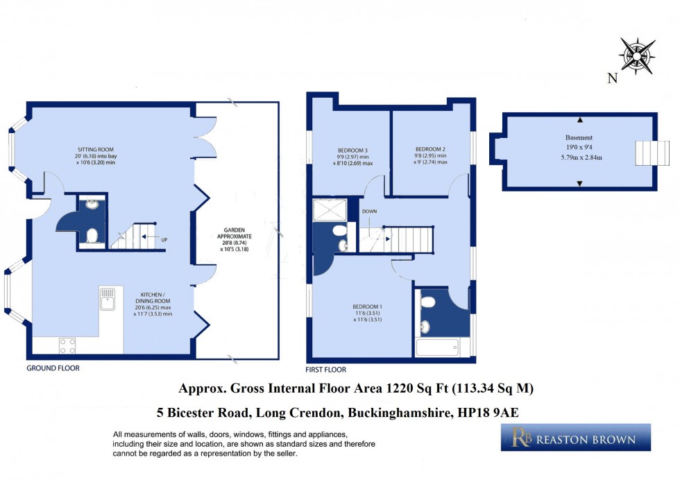 Floorplan for Long Crendon, Buckinghamshire, HP18