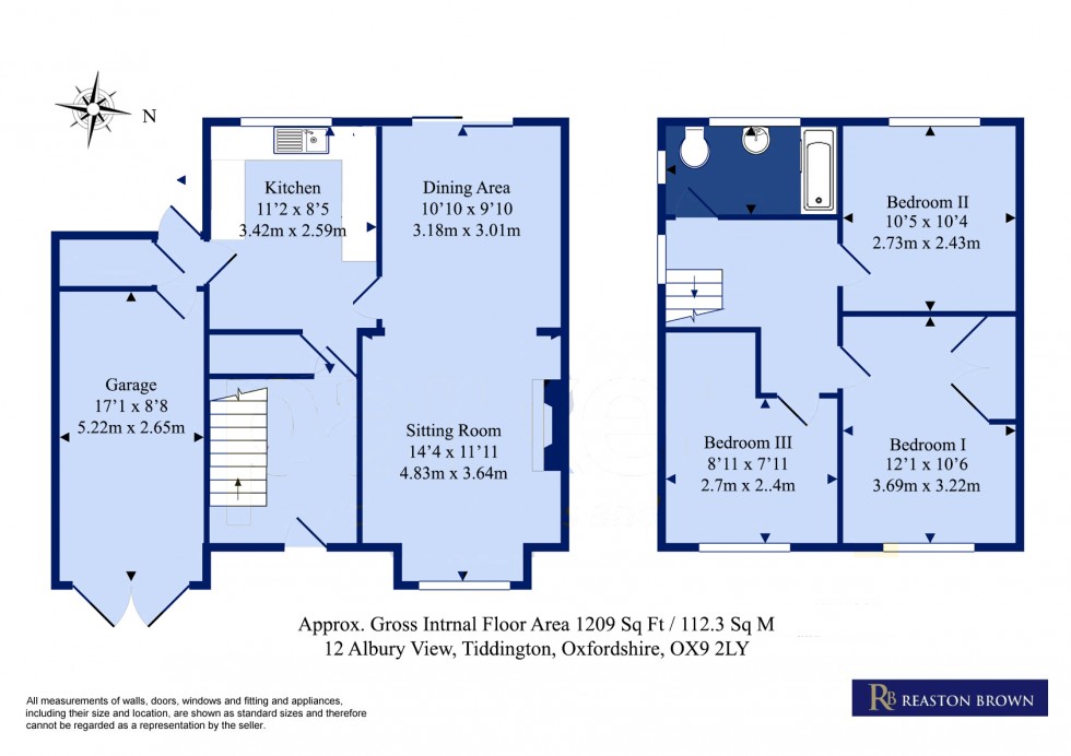 Floorplan for Tiddington, Oxfordshire, OX9 2LY