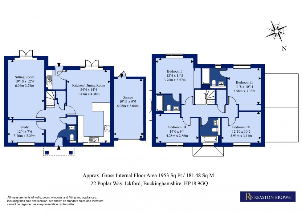 Floorplan for Ickford, Buckinghamshire, HP18