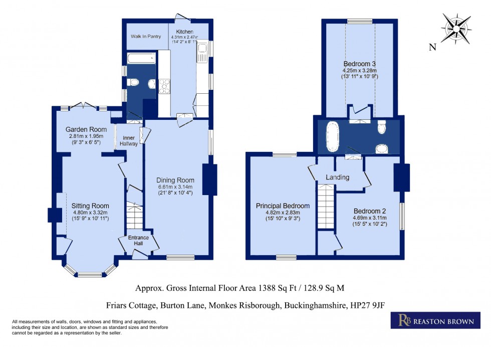 Floorplan for Monks Risborough, Buckinghamshire, HP27