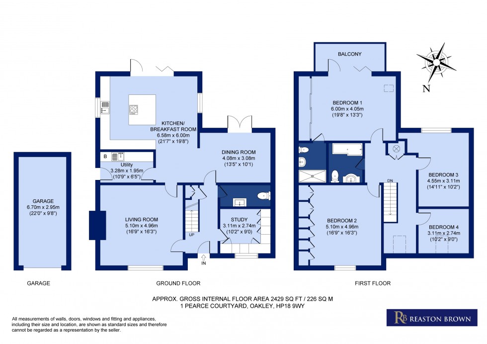 Floorplan for Oakley, Buckinghamshire