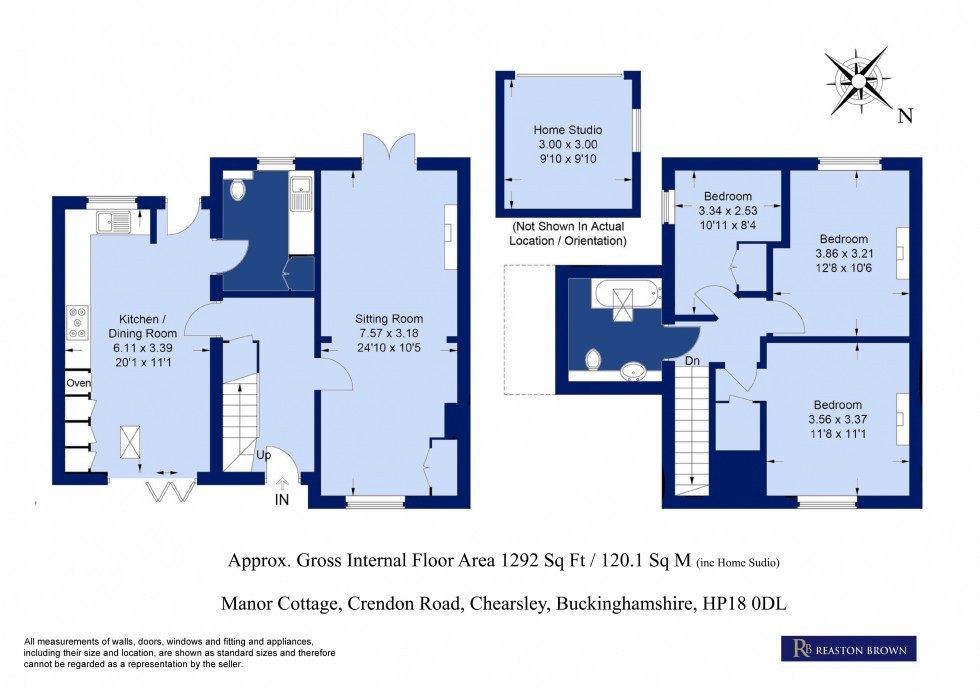 Floorplan for Chearsley, Buckinghamshire, HP18