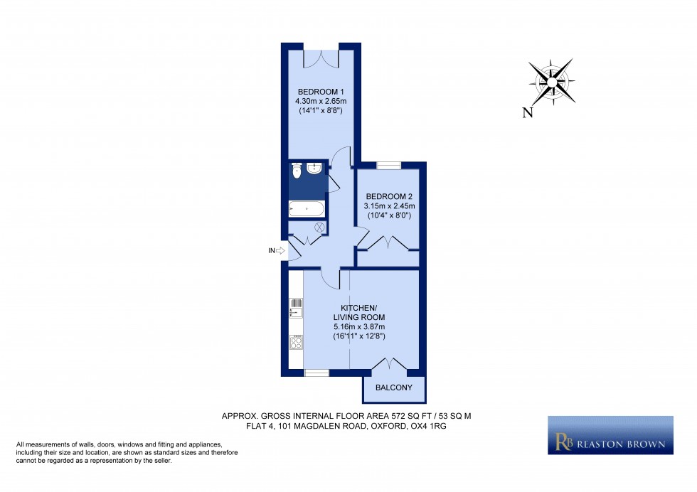 Floorplan for Magdalen Road, Oxford