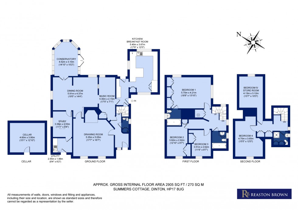 Floorplan for Dinton, Buckinghamshire, HP17