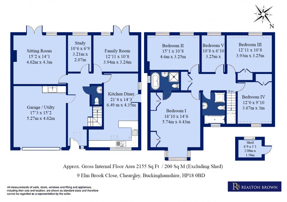 Floorplan for Chearsley, Buckinghamshire, HP18