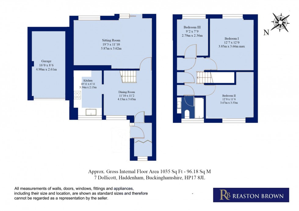 Floorplan for Haddenham, Buckinghamshire, HP18