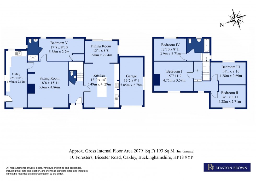 Floorplan for Oakley, Buckinghamshire