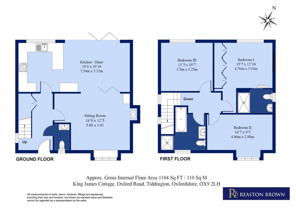 Floorplan for Tiddington, Oxfordshire, OX9 2LH