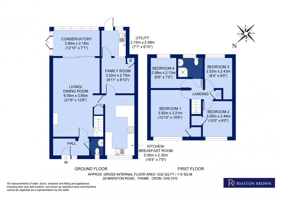 Floorplan for Thame, Oxfordshire. OX9