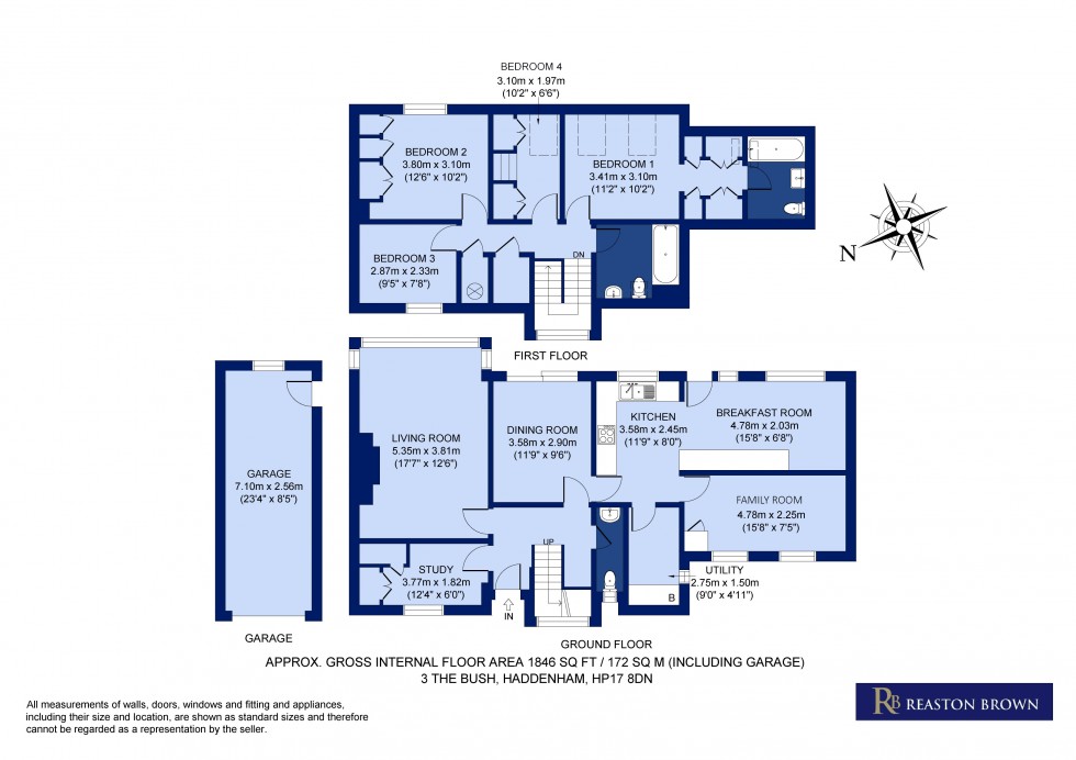 Floorplan for Haddenham, Buckinghamshire, HP17
