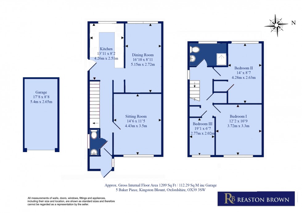 Floorplan for Kingston Blount, Oxfordshire, Ox39