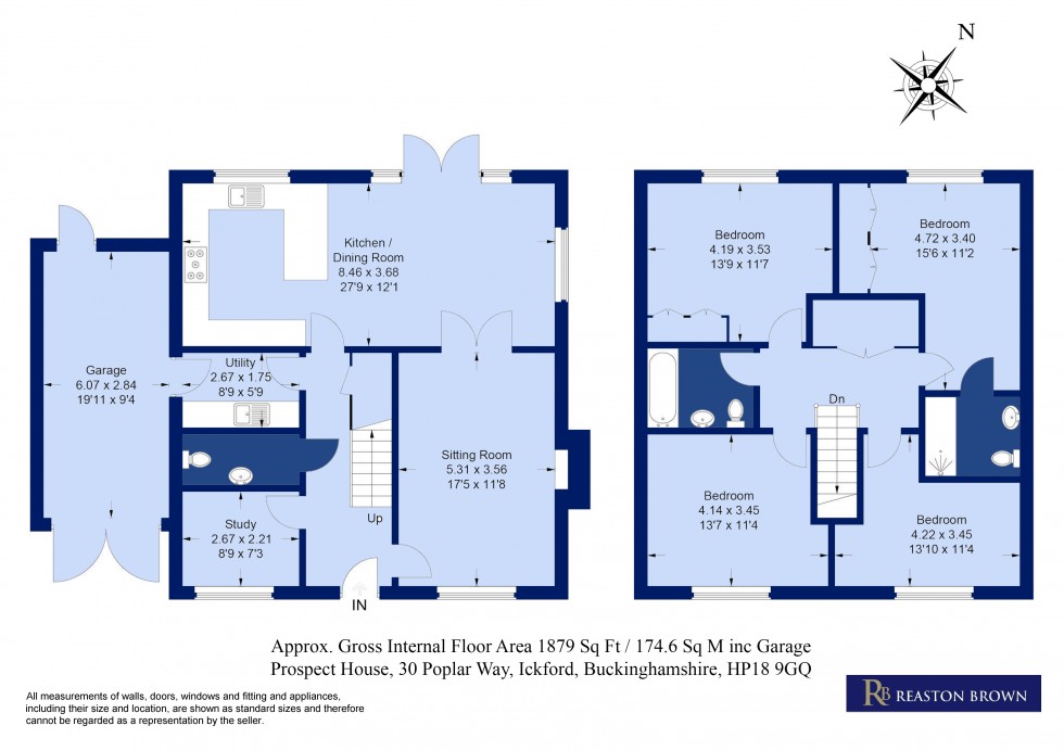 Floorplan for Ickford, Buckinghamshire, HP18