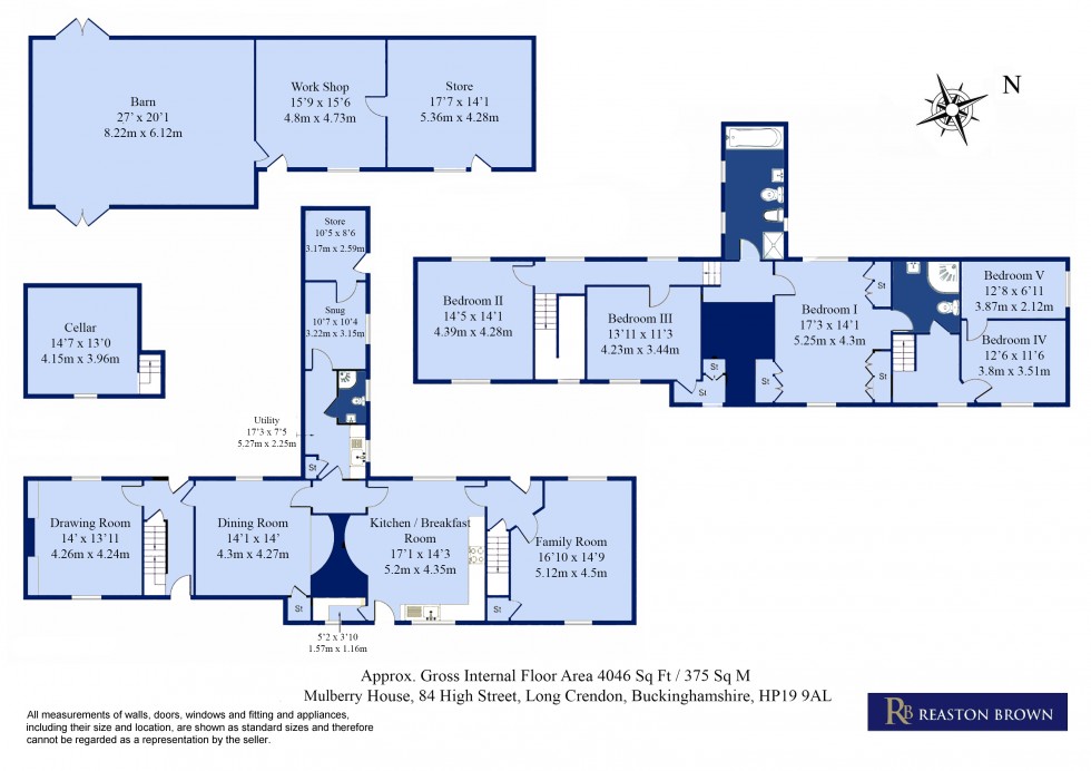 Floorplan for Long Crendon, Buckinghamshire, HP18