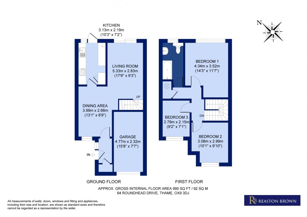 Floorplan for Roundhead Drive, Thame