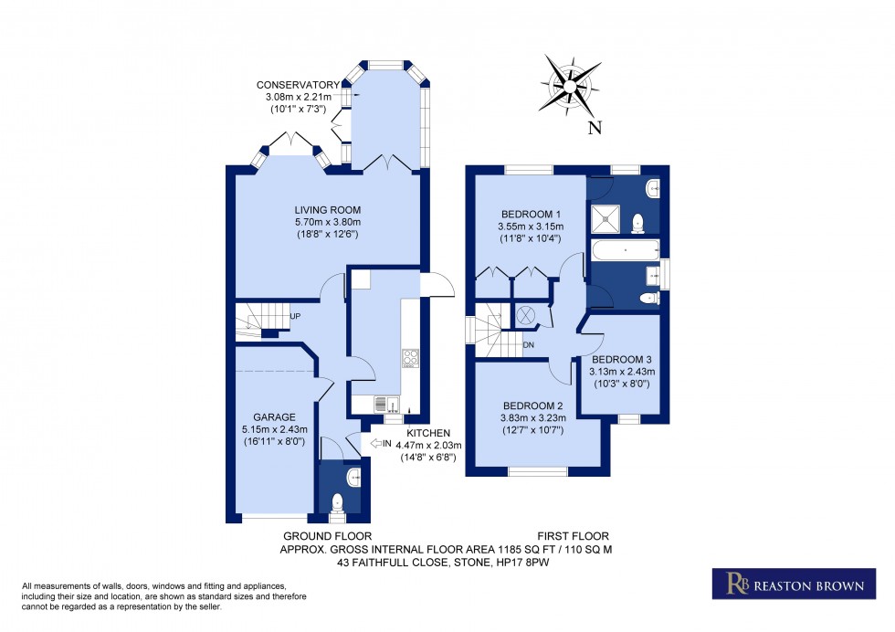 Floorplan for Stone, Buckinghamshire, HP17
