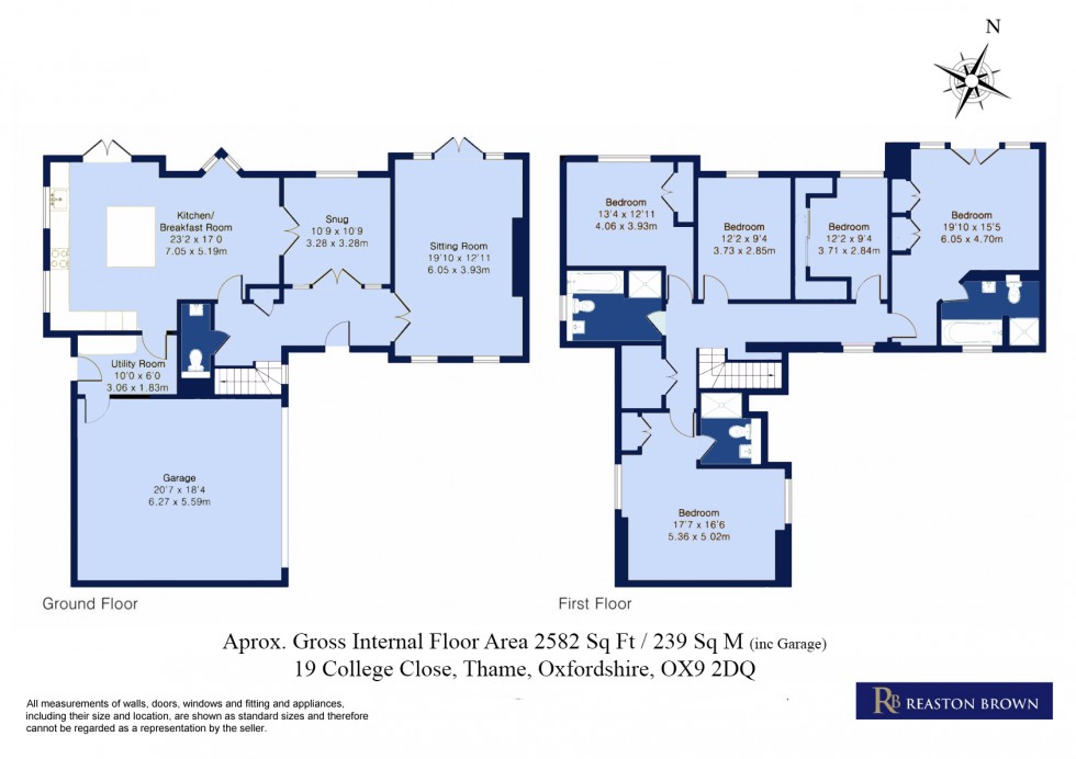 Floorplan for College Close , Thame, Oxfordshire, OX9