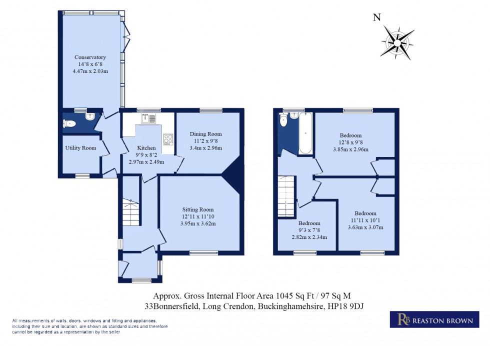 Floorplan for Long Crendon, Buckinghamshire, HP18